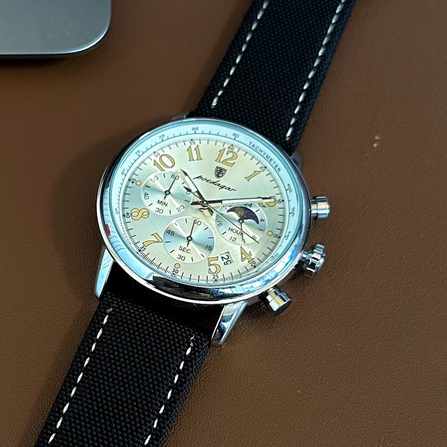 Relógio Venice Silver & Yellow